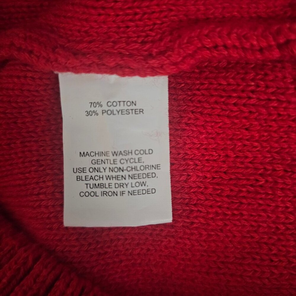Maximus Rex Kids Red Cable Knit Crew‎ Neck Pullover Sweater Size 7 - Picture 6 of 9